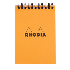 Rhodia Classic Wirebound Notepad - Medium - Orange - Squared